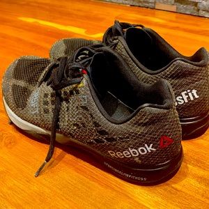 Gray black Reebok CrossFit shoes